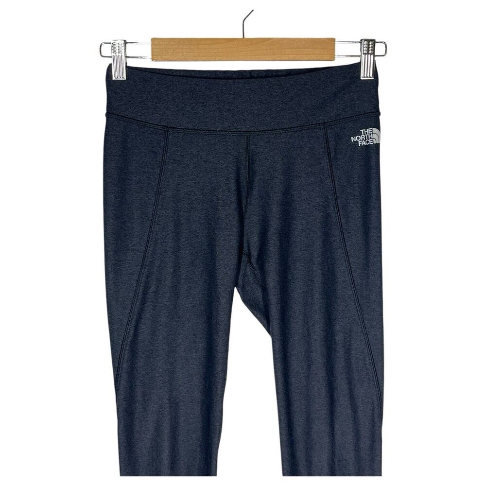 The North Face Leggings Womens S Ankle Pants Logo Stretch Pull On Yoga Gray - Picture 8 of 11